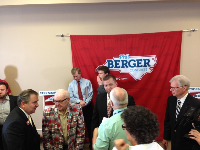 Congressman Coble and Phil Berger, Jr. after the Endorsement